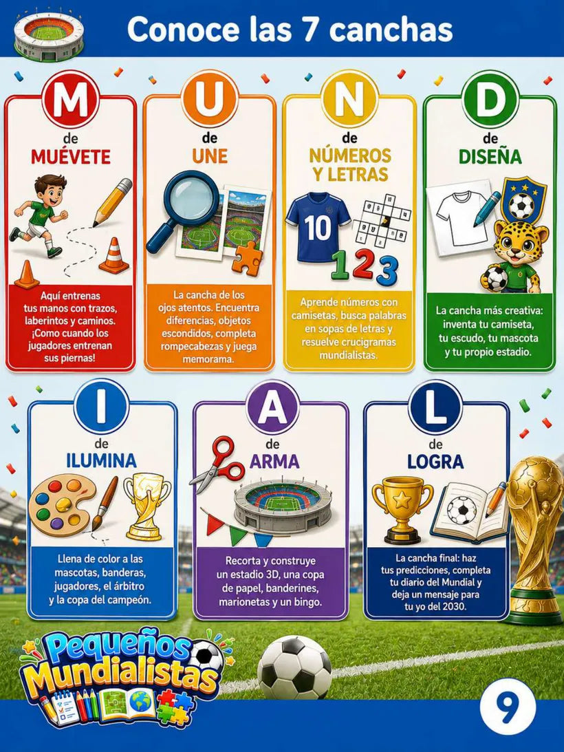Página 9 del cuaderno Pequeños Mundialistas