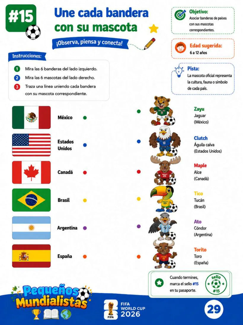 Página 29 del cuaderno Pequeños Mundialistas